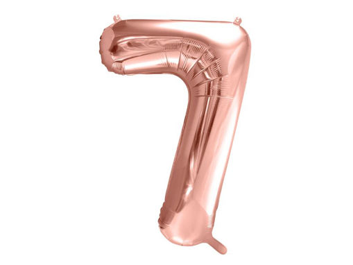 Picture of FOIL BALLOON NUMBER 7 ROSE GOLD 34 INCH